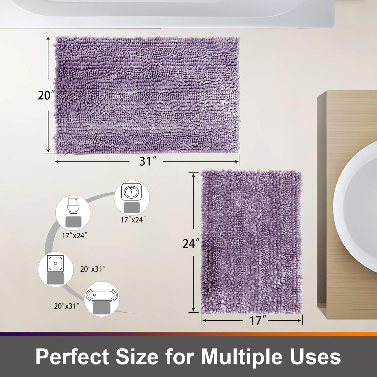 Civkor multi-size pack includes large and small mats