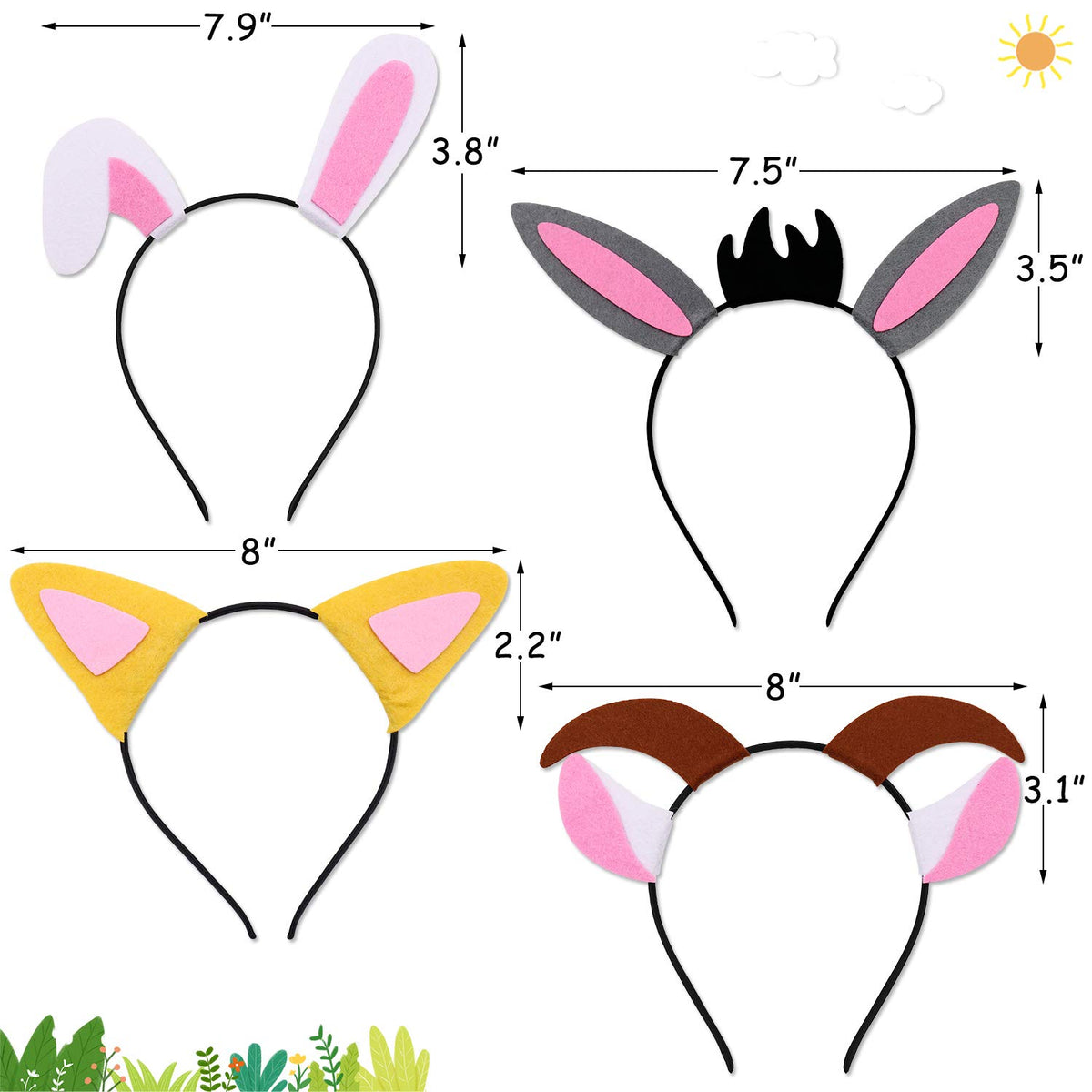 CiyvoLyeen panda ear headband ideal for kids costumes and gifts
