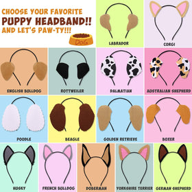 CiyvoLyeen plush puppy ears headbands ideal for dress-up.