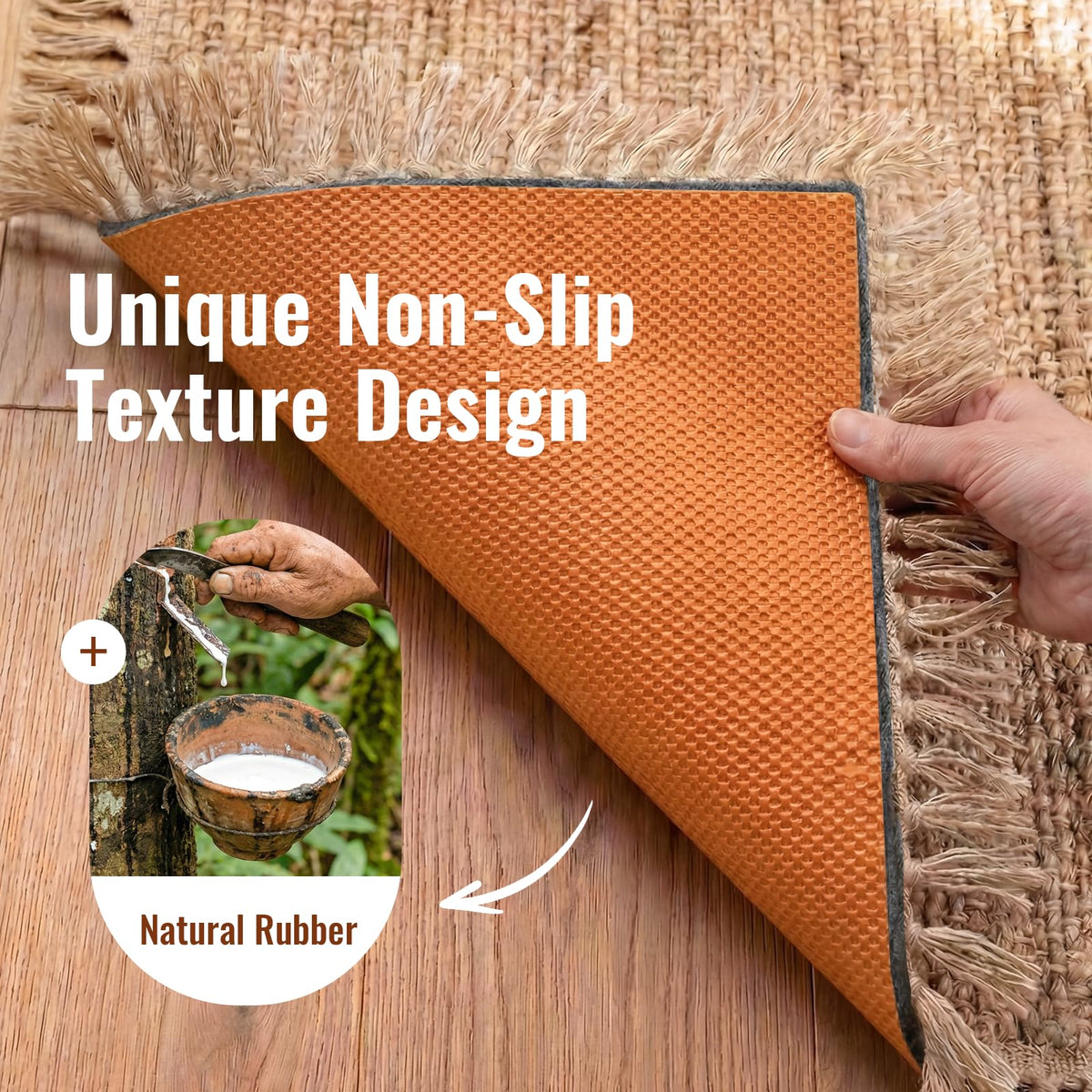 Cizistom dual-surface rug pad works on multiple floor types.