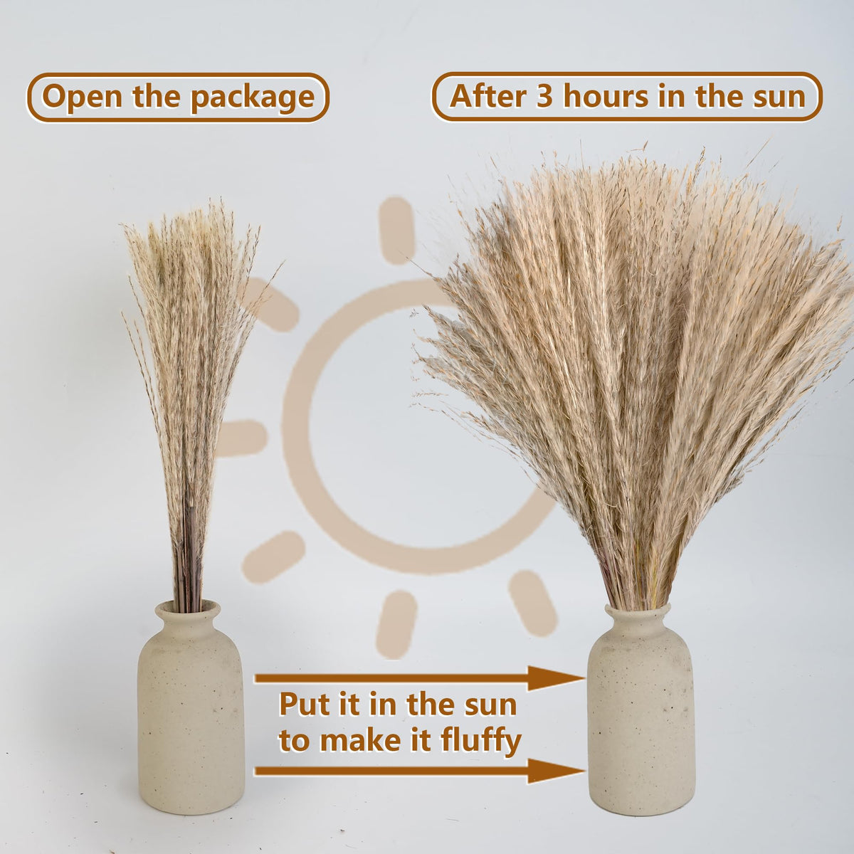 CKBT boho room decor with pampas grass adds airy warmth