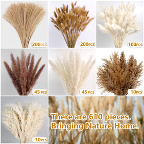 CKBT dried pampas grass bouquets for weddings create elegant table centerpieces