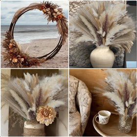 CKBT modern nursery decor features dried flowers for a soft, natural vibe