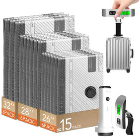 CKline 15-pack vacuum bags for clothing keep outfits organized and space-saving.