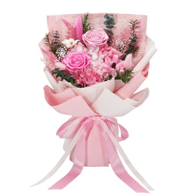 CKLMMCZX pink preserved roses bouquet close-up showing lasting gift appeal