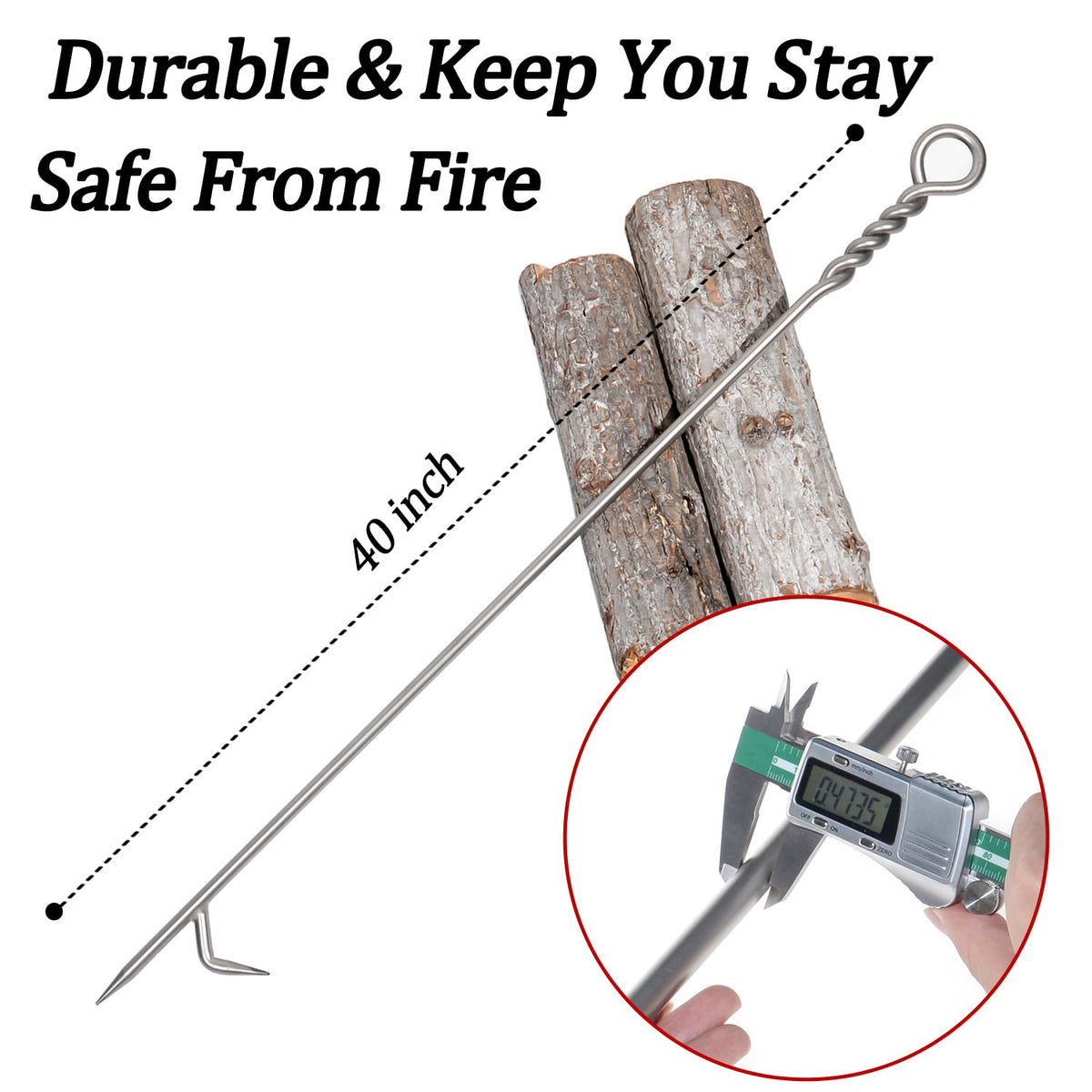 CKLT round rope-twist handle provides comfortable grip during tending
