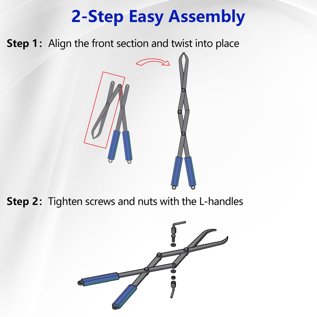 CKLT firewood tongs 28in durable manganese steel for long-lasting performance