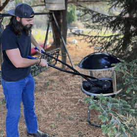 CKLT heavy-duty tongs suitable for indoor fireplaces and outdoor fire pits.