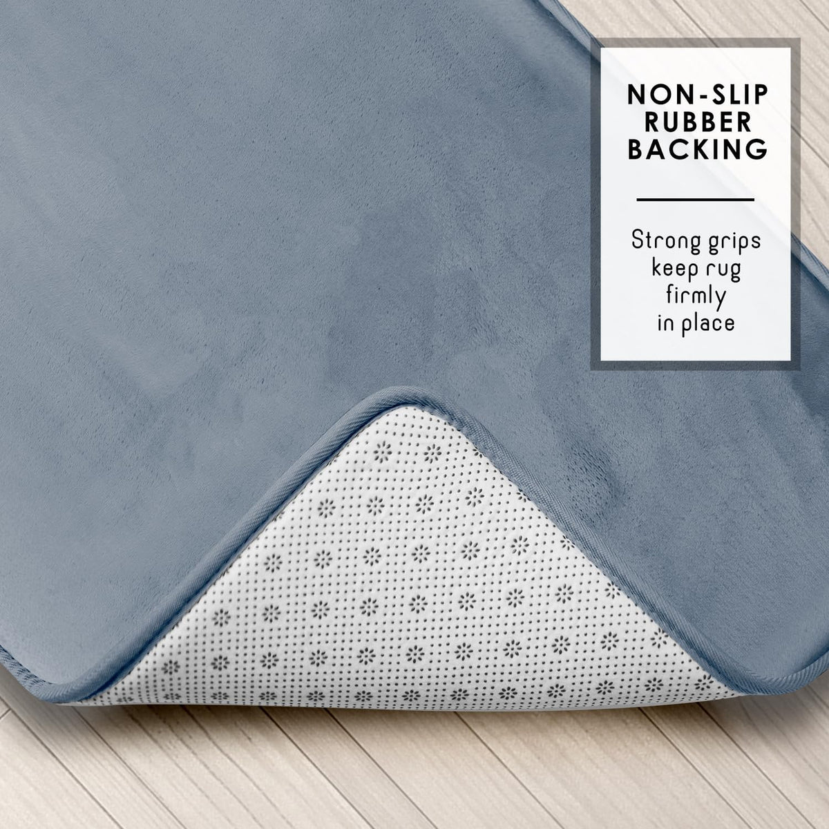 Clara Clark non-slip backing bath mat close-up shows grip dots.