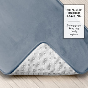 Clara Clark non-slip backing bath mat close-up shows grip dots.