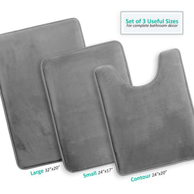 Clara Clark contour 24x20 rug fits bathroom curves with memory foam support.