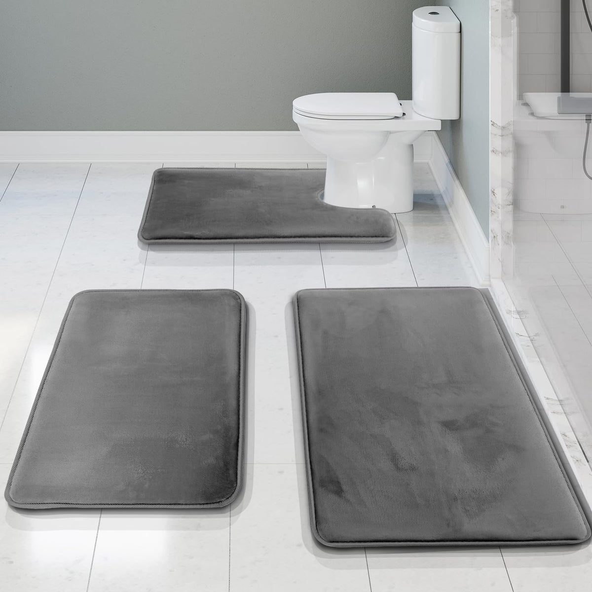 Clara Clark large 20x32 bath rug offering generous cushion for feet.