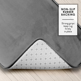 Clara Clark non-slip backing rug prevents slips and protects floors.