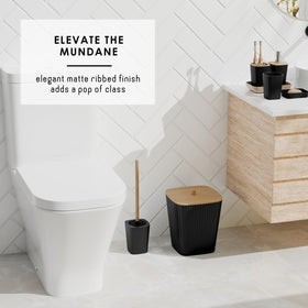 Clara Clark toilet brush holder combines function with a cohesive look.