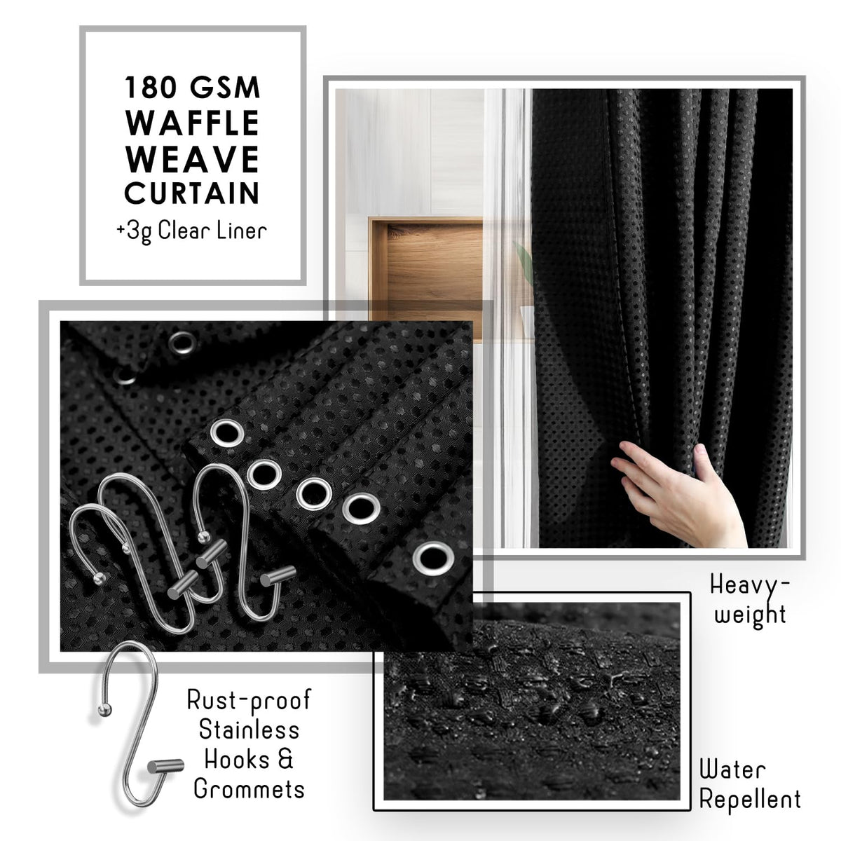 Clara Clark black soap dish keeps soap dry and stylish.