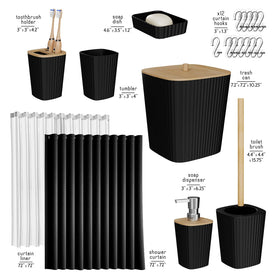 Clara Clark black toothbrush holder keeps countertops tidy and accessible.