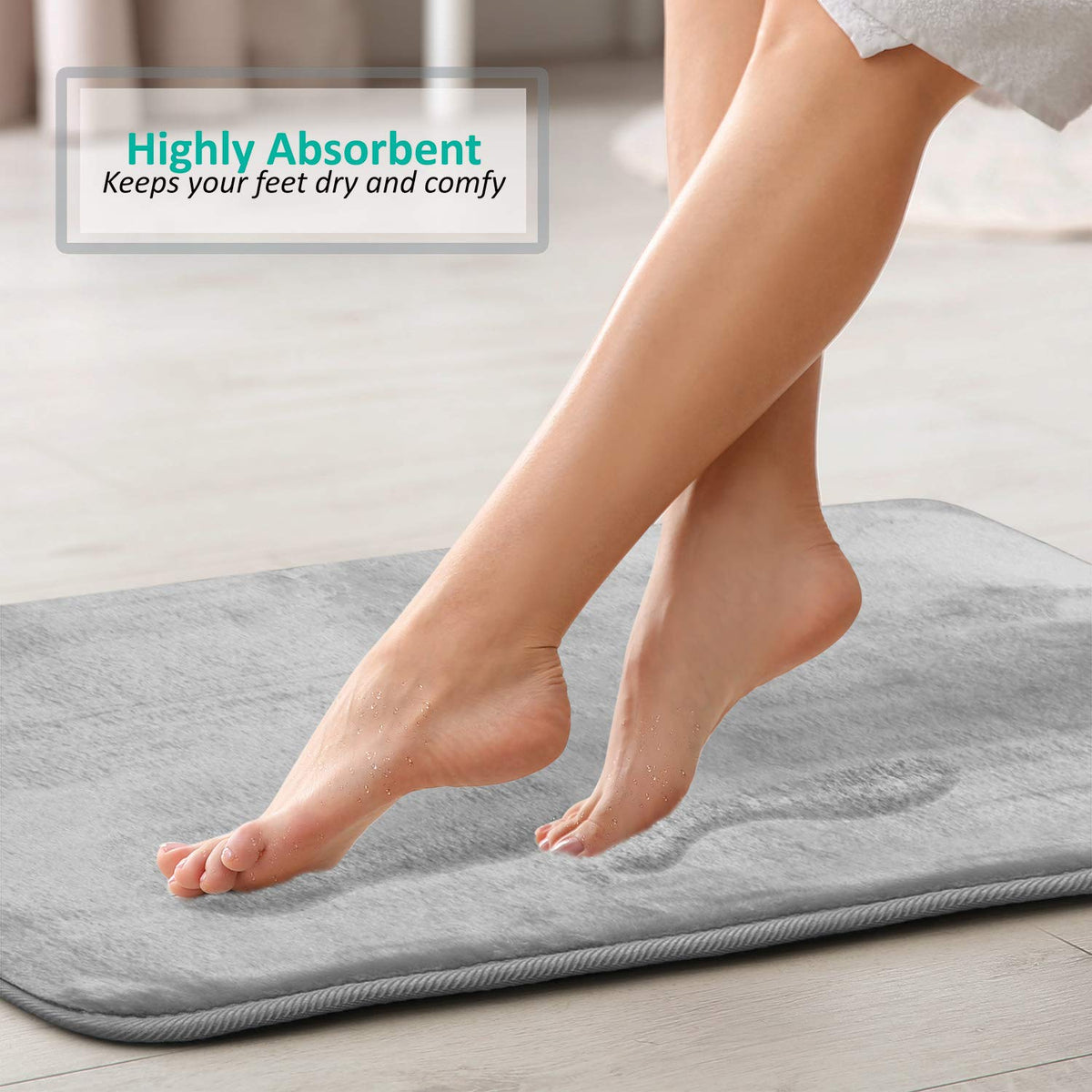 Clara Clark fast-drying memory foam bath mats.