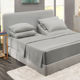 Clara Clark Flex Top King Sheet 6-Piece Set offers soft, breathable hotel-like comfort.
