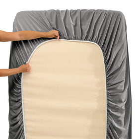 Clara Clark microfiber fabric, double-brushed for luxurious softness and breathability.