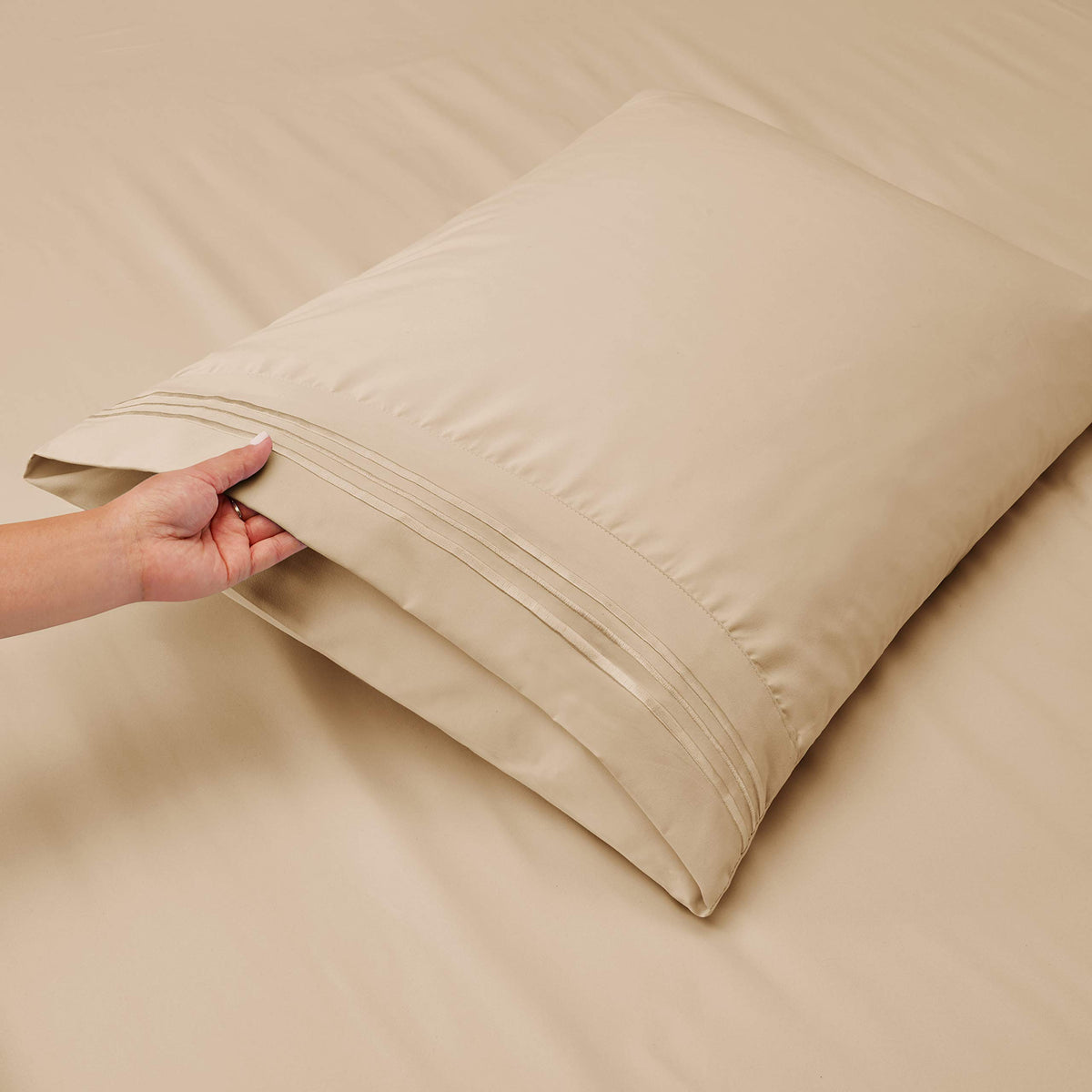 Clara Clark Flex Top King sheets pillowcases 4-pack highlighting soft microfiber feel