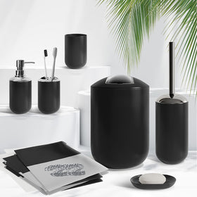 Clara Clark matte black shower curtain 72x72 for bold contrast and privacy