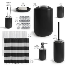 Clara Clark toothbrush holder in matte black for organized daily use