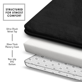 Clara Clark memory foam cushioning rug offering cushioned feel under feet.