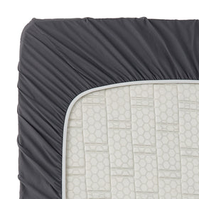 Clara Clark Premier 1800 deep-pocket sheet in charcoal fits mattresses 14 to 18 inches