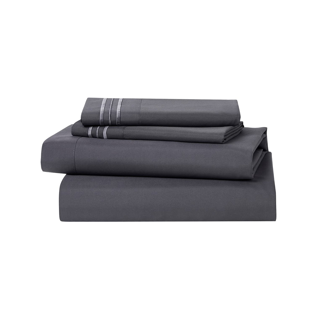 Clara Clark Premier 1800 care tips in charcoal show easy cold-wash durability