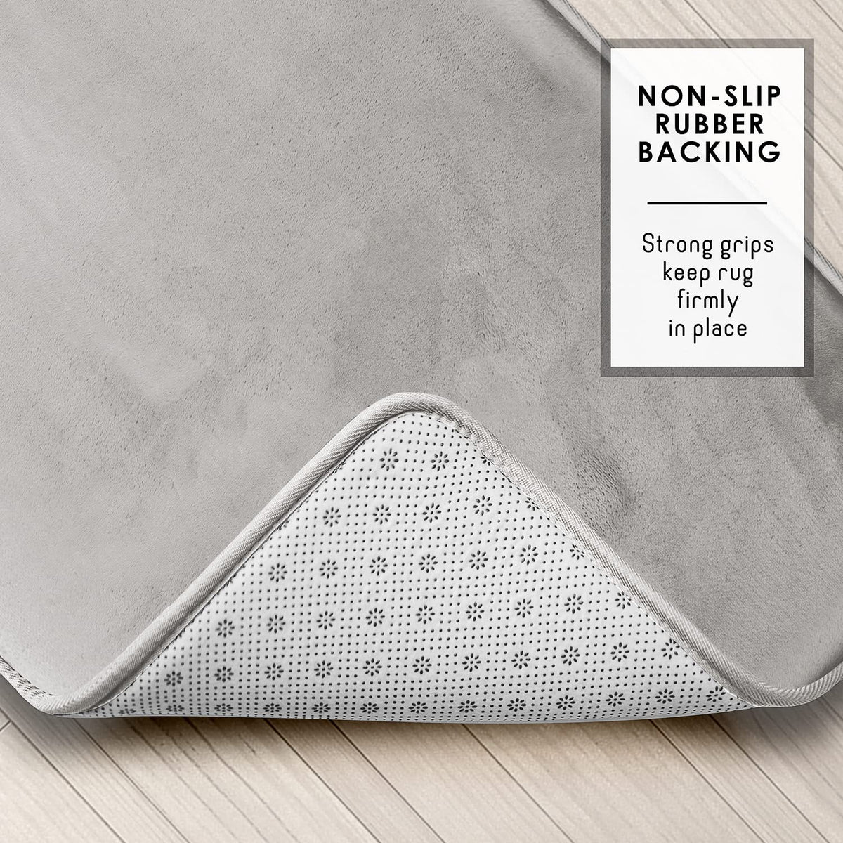 Clara Clark PVC backing bath rugs keep mat secure.