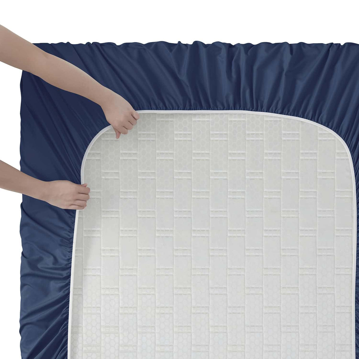 Clara Clark RV Queen pillowcase navy, wrinkle-resistant for neat bedding.