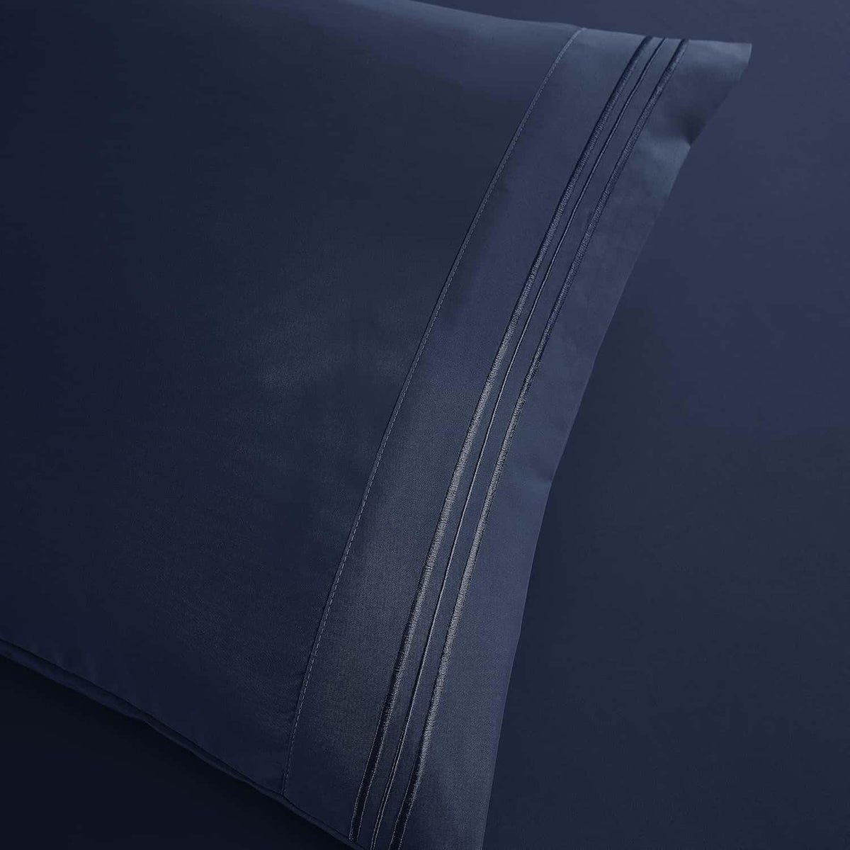 Clara Clark RV Queen pillowcase navy, soft feel and long-lasting color.