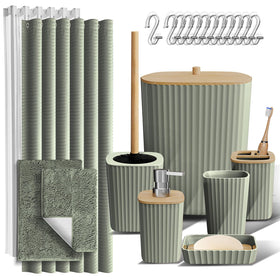 Clara Clark sage green bathroom set packaging ready for a cohesive upgrade