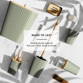 Clara Clark Sage Green soap dish keeps soap dry and within reach