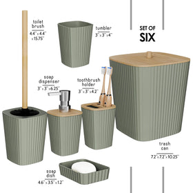 Clara Clark Sage Green toothbrush holder keeps counters tidy and accessible