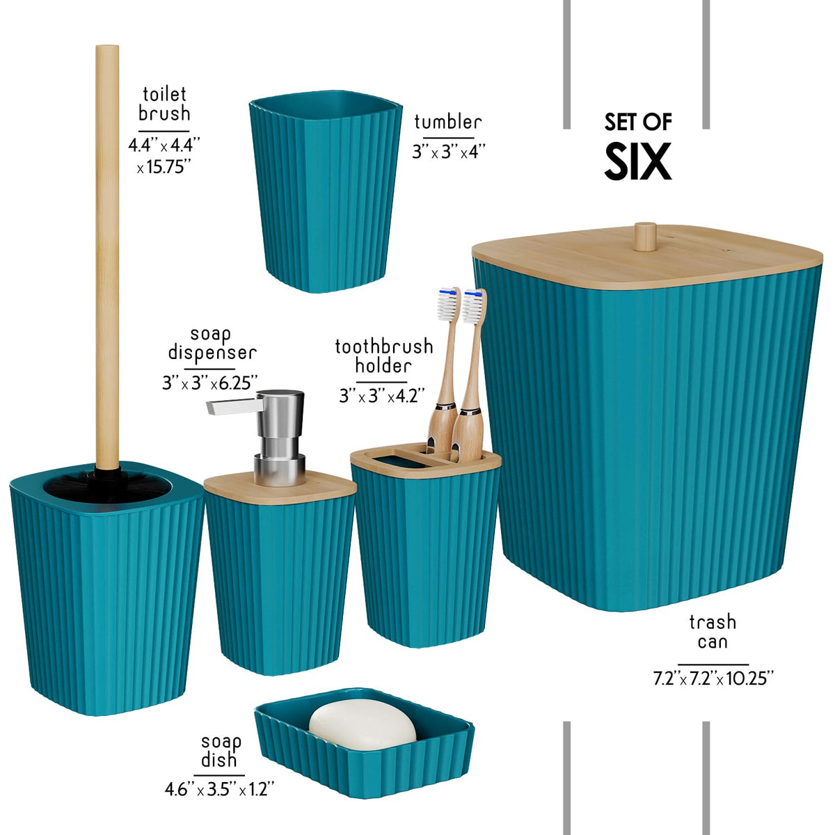 Clara Clark teal tumbler for rinsing and daily use