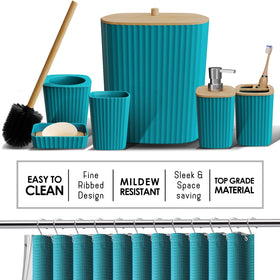 Clara Clark teal tumbler for rinsing and desk storage in style.