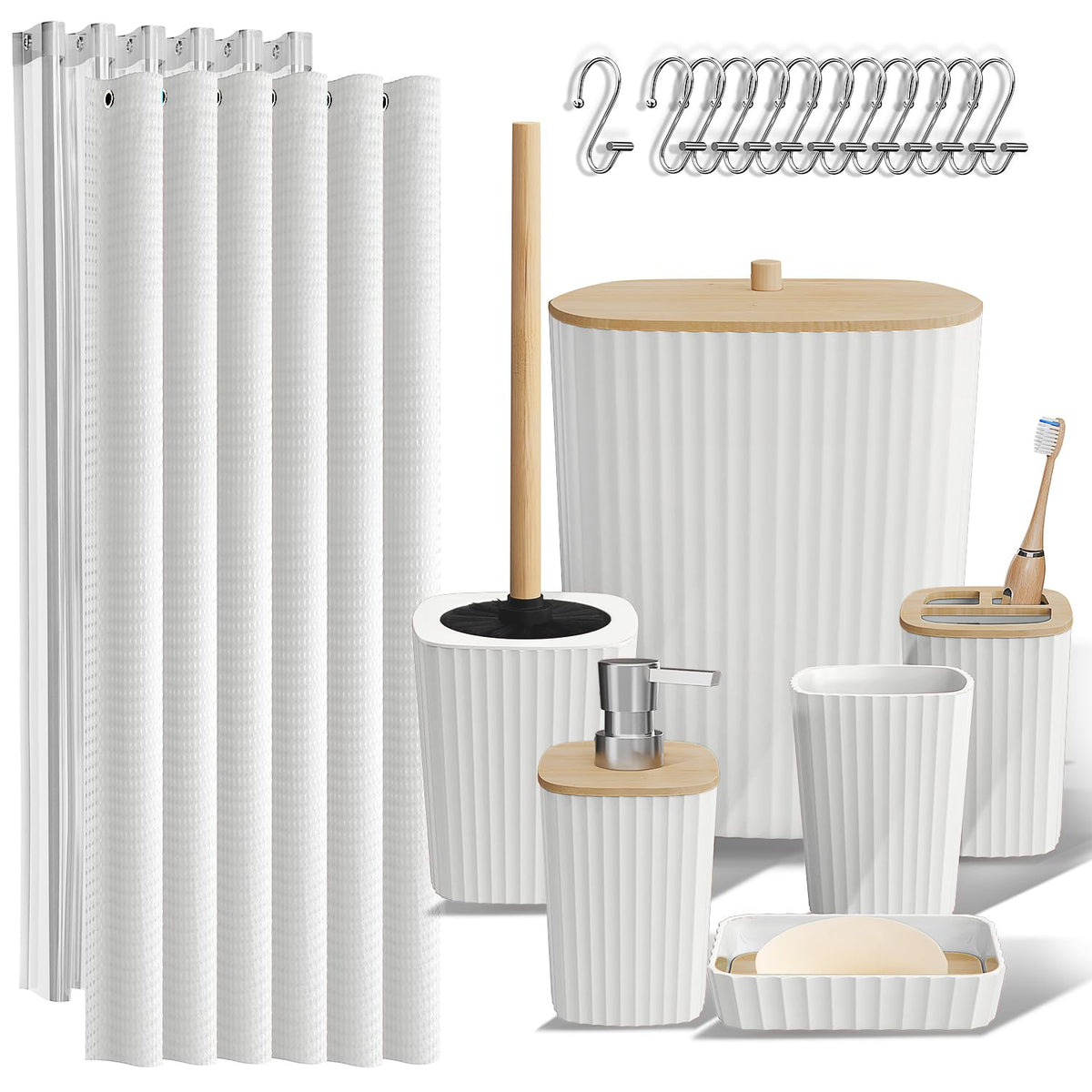 Clara Clark toothbrush holder provides neat vanity storage for a tidy bathroom.