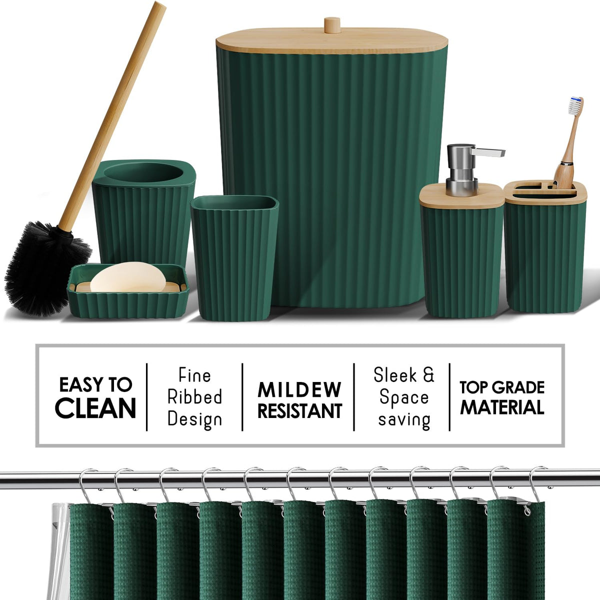 Clara Clark green tumbler adds simple daily organization.