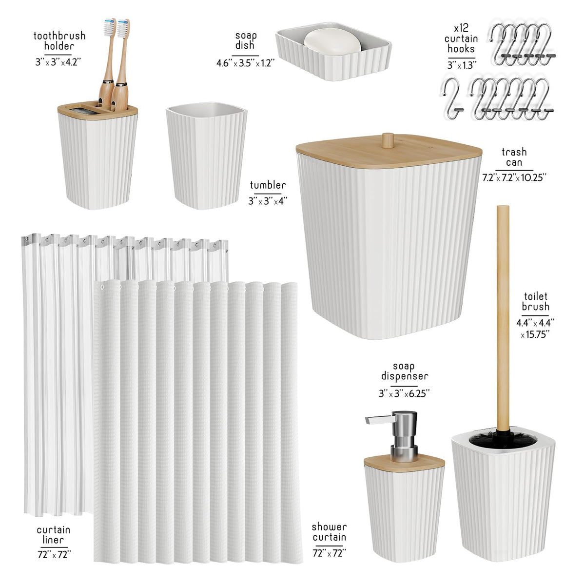 Clara Clark tumbler complements daily hygiene with a clean, coordinated look.