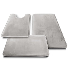 Clara Clark velvet fleece finish on bath mats for softness.