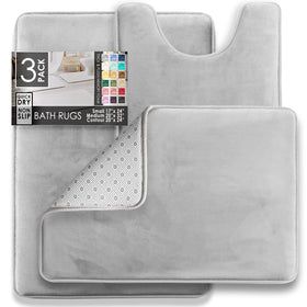 Clara Clark velvet memory foam bath mats for plush underfoot comfort.