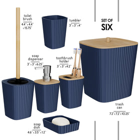 Clara Clark navy blue tumbler for rinsing and daily use.