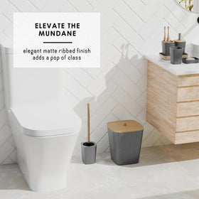 Clara Clark toilet brush with holder for neat storage