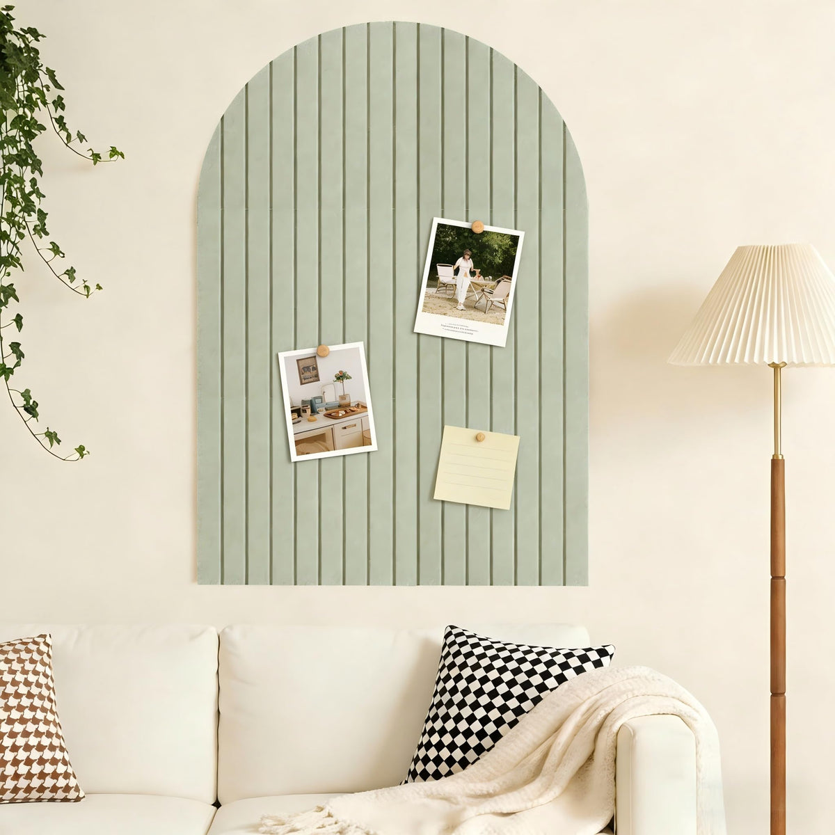 Clavorae space-saving bulletin board covering 5.8 square feet of wall.