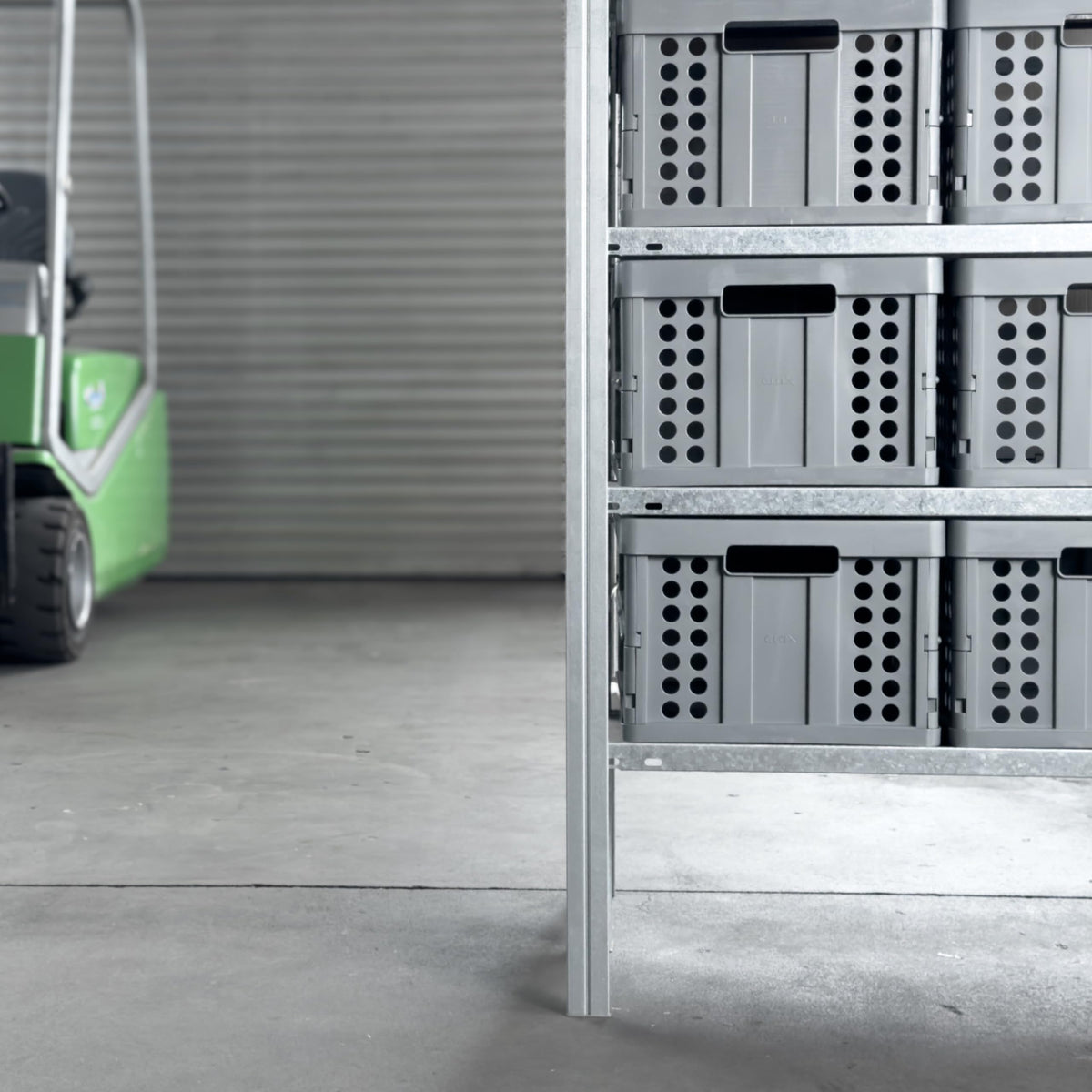 Clax crate capacity of 48 qt emphasizes versatile bulk storage and organization.