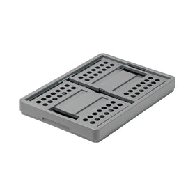 Clax crate grey color finish blends with any storage space.