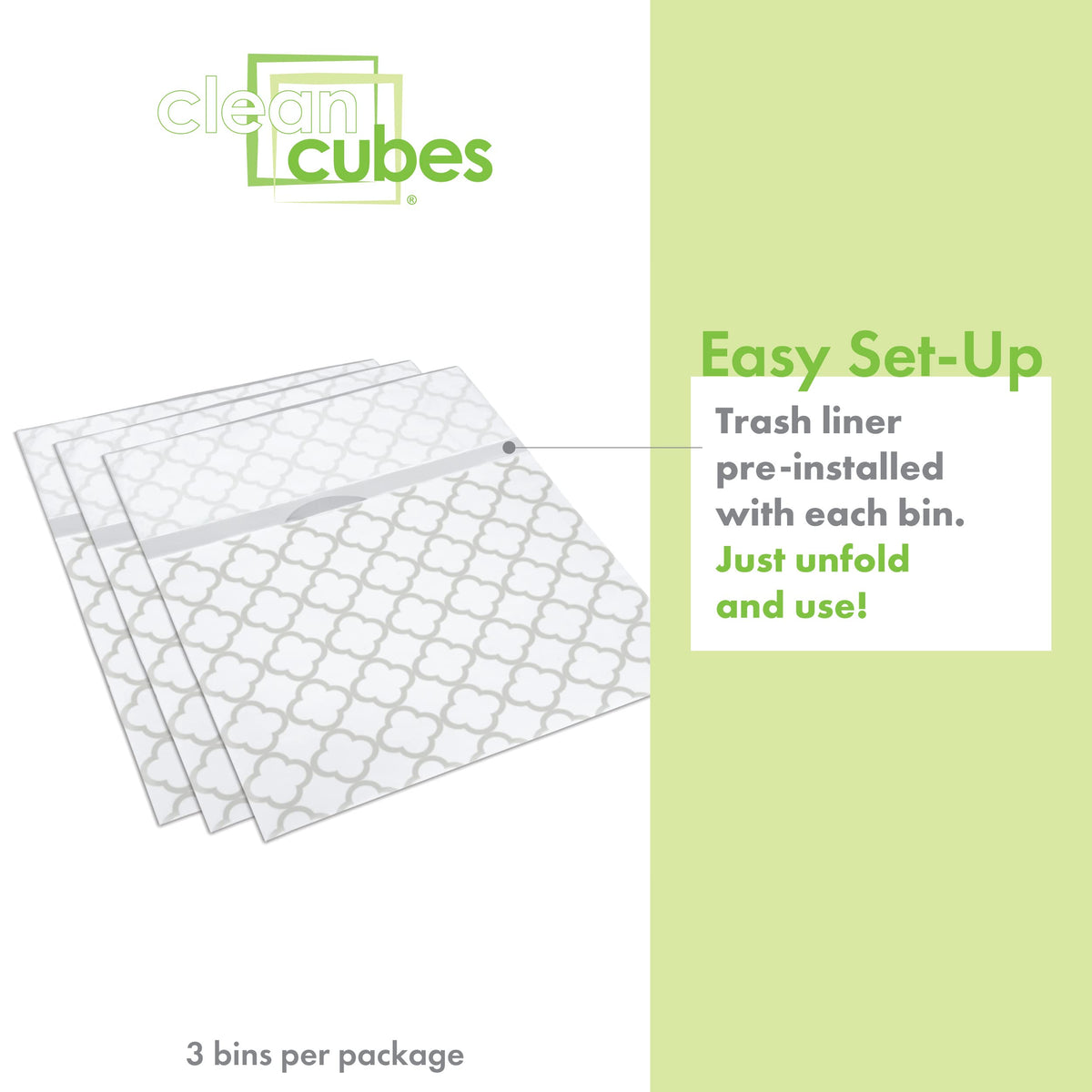 Clean Cubes 13-gallon bin open trellis design suitable for large events.