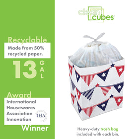 Clean Cubes 13-gallon bins ideal for parties, picnics, and trade shows.