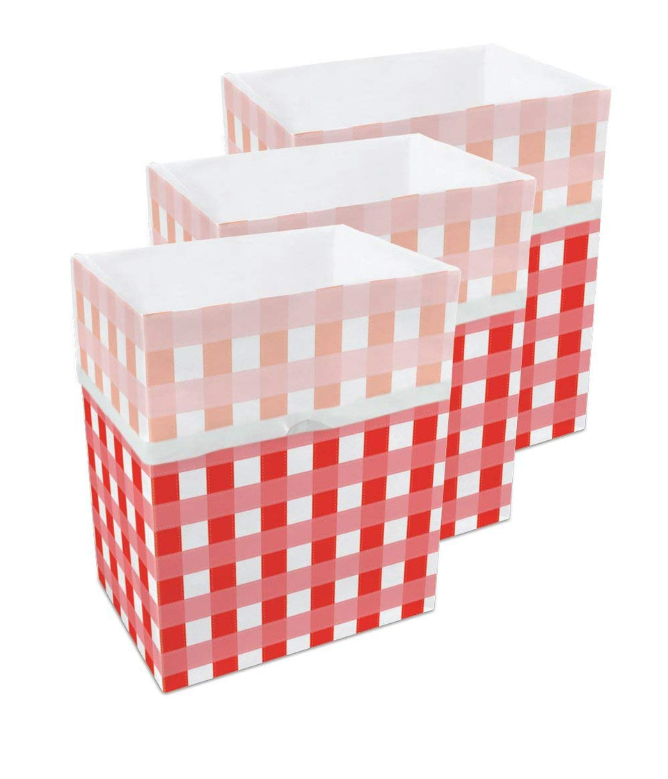 Clean Cubes 13-gallon pop-up bin in folded-flat form for easy storage